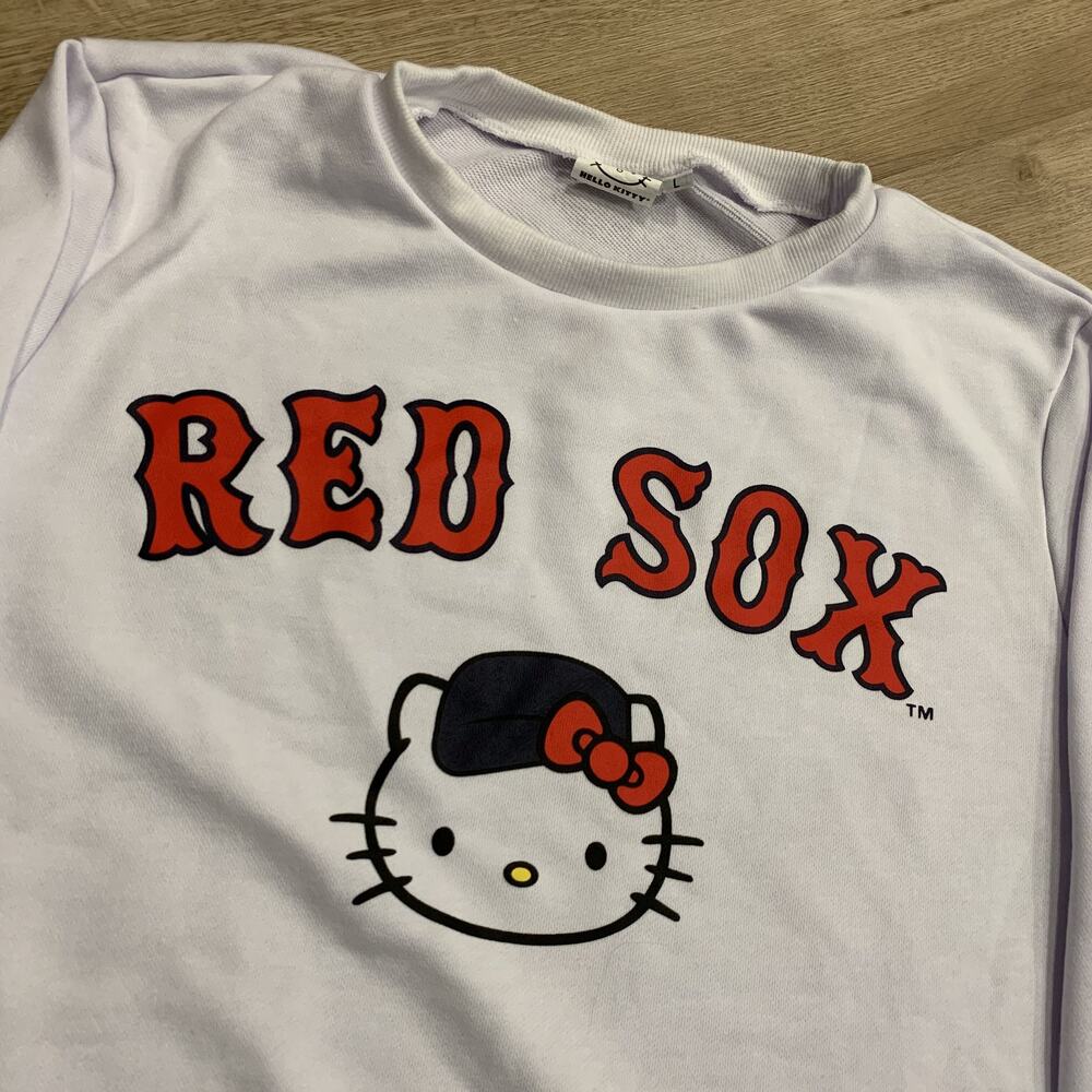 Hello Kitty Sanrio MLB Boston Red Sox Baseball SGA Sweatshirt Adult Large Promo - Picture 2 of 7
